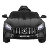 JOKO Elektrické autíčko Mercedes Benz GT, penové kolesá, kožené sedadlo, USB, čierne