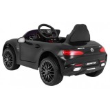 JOKO Elektrické autíčko Mercedes Benz GT, penové kolesá, kožené sedadlo, USB, čierne