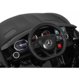 JOKO Elektrické autíčko Mercedes Benz GT, penové kolesá, kožené sedadlo, USB, čierne