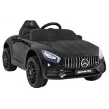JOKO Elektrické autíčko Mercedes Benz GT, penové kolesá, kožené sedadlo, USB, čierne
