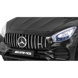 JOKO Elektrické autíčko Mercedes Benz GT, penové kolesá, kožené sedadlo, USB, čierne