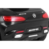 JOKO Elektrické autíčko Mercedes Benz GT, penové kolesá, kožené sedadlo, USB, čierne