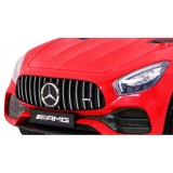 JOKO Elektrické autíčko Mercedes Benz GT, penové kolesá, kožené sedadlo, USB, červené