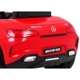 JOKO Elektrické autíčko Mercedes Benz GT, penové kolesá, kožené sedadlo, USB, červené