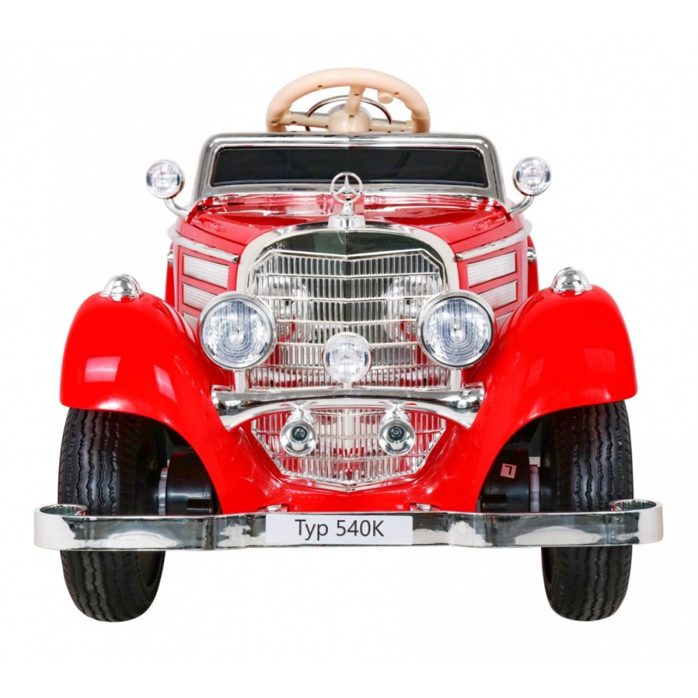 Mercedes Benz Retro 540A 4x4, nosnosť 100kg, Sedadlo pre Rodiča, penové kolesá, kožené sedadlo, červené