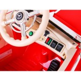 Mercedes Benz Retro 540A 4x4, nosnosť 100kg, Sedadlo pre Rodiča, penové kolesá, kožené sedadlo, červené