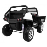 JOKO Elektrické autíčko Mercedes BENZ UNIMOG 4x4, penové kolesá, kožené sedadlo, FM rádio, biele