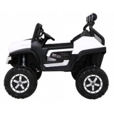 JOKO Elektrické autíčko Mercedes Benz Unimog 4x4, penové kolesá, kožené sedadlo, biele