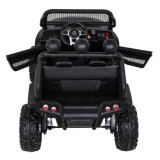 JOKO Elektrické autíčko Mercedes Benz Unimog 4x4, penové kolesá, kožené sedadlo, čierne