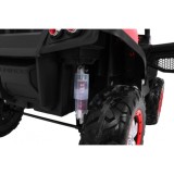 JOKO Elektrické autíčko Mercedes BENZ UNIMOG 4x4, penové kolesá, kožené sedadlo, FM rádio, červené