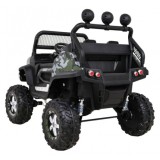 JOKO Elektrické autíčko Mercedes Benz Unimog 4x4, penové kolesá, kožené sedadlo, maskáčové