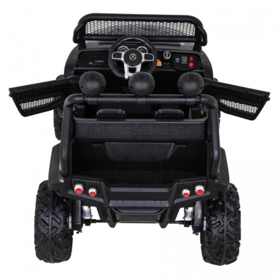 JOKO Elektrické autíčko Mercedes Benz Unimog 4x4, penové kolesá, kožené sedadlo, maskáčové