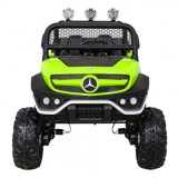 JOKO Elektrické autíčko Mercedes Benz Unimog 4x4, penové kolesá, kožené sedadlo, zelené