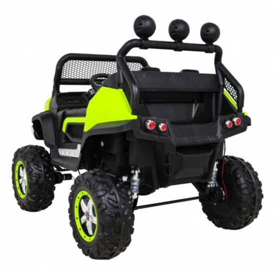 JOKO Elektrické autíčko Mercedes Benz Unimog 4x4, penové kolesá, kožené sedadlo, zelené