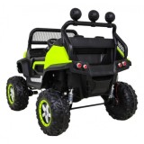 JOKO Elektrické autíčko Mercedes Benz Unimog 4x4, penové kolesá, kožené sedadlo, zelené
