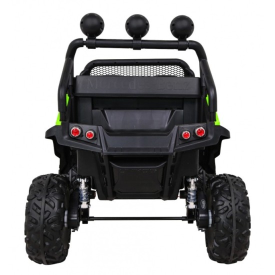 JOKO Elektrické autíčko Mercedes Benz Unimog 4x4, penové kolesá, kožené sedadlo, zelené