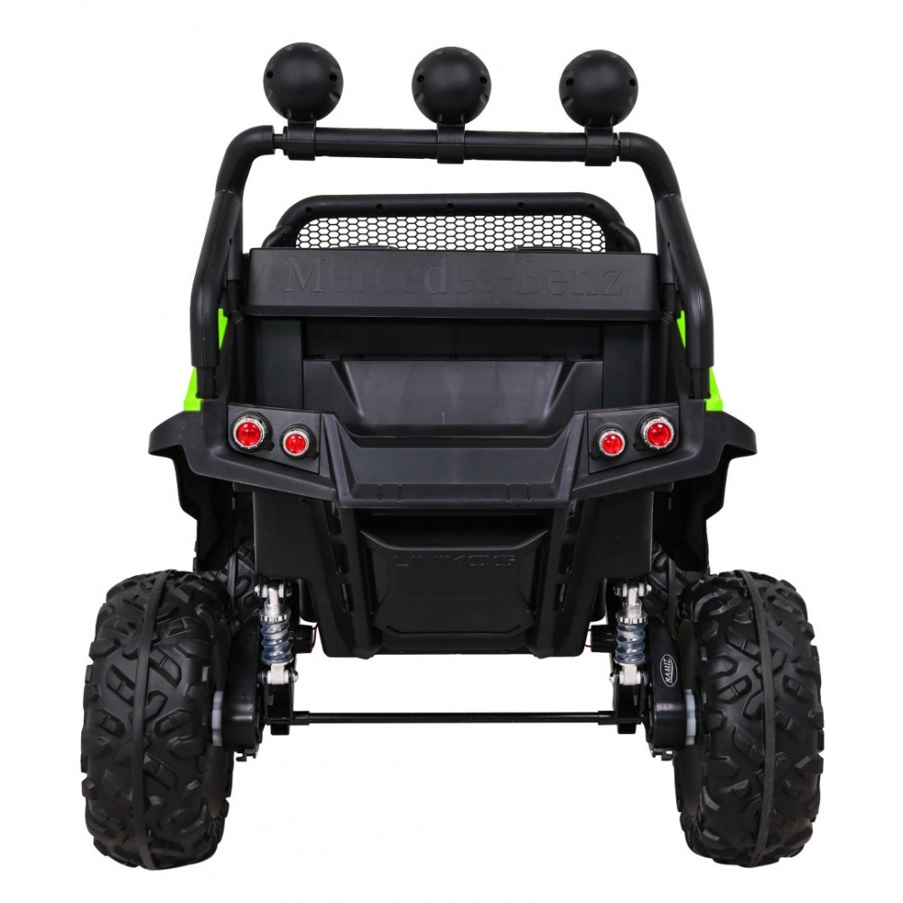 JOKO Elektrické autíčko Mercedes Benz Unimog 4x4, penové kolesá, kožené sedadlo, zelené