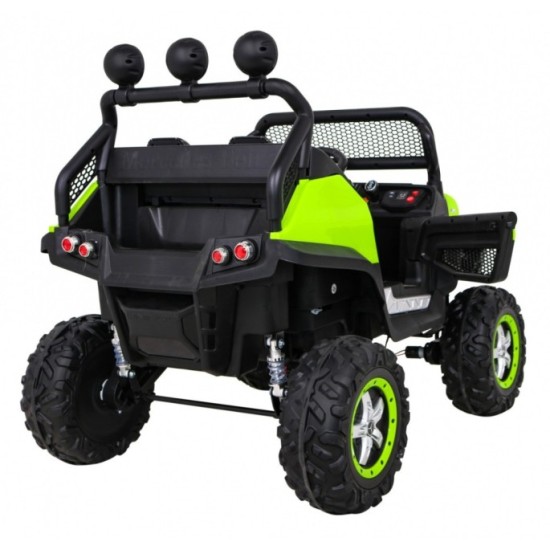 JOKO Elektrické autíčko Mercedes Benz Unimog 4x4, penové kolesá, kožené sedadlo, zelené