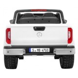 JOKO Elektrické autíčko Mercedes Benz X-Class, MP4 LCD panel, dvojmiestne, penové kolesá, kožené sedadlo, nosnosť 50kg, biele