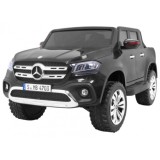 JOKO Elektrické autíčko Mercedes Benz X-Class, MP4 LCD panel, dvojmiestne, penové kolesá, kožené sedadlo, nosnosť 50kg, čierne