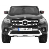 JOKO Elektrické autíčko Mercedes Benz X-Class, MP4 LCD panel, dvojmiestne, penové kolesá, kožené sedadlo, nosnosť 50kg, čierne