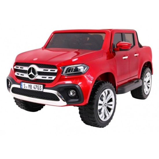JOKO Elektrické autíčko Mercedes Benz X-Class 4x4, Lakované, MP4 LCD displej, dvojmiestne, Efekt HOJDANIA, penové kolesá, kožené