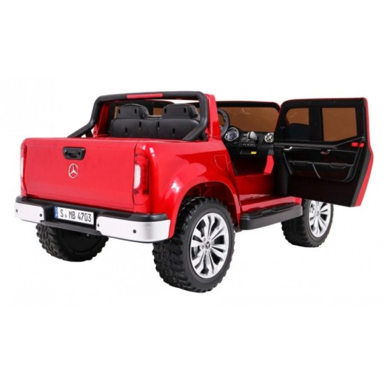 JOKO Elektrické autíčko Mercedes Benz X-Class 4x4, Lakované, MP4 LCD displej, dvojmiestne, Efekt HOJDANIA, penové kolesá, kožené