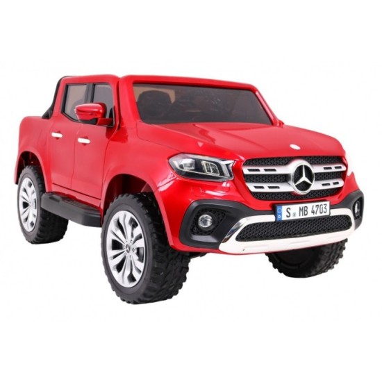 JOKO Elektrické autíčko Mercedes Benz X-Class 4x4, Lakované, MP4 LCD displej, dvojmiestne, Efekt HOJDANIA, penové kolesá, kožené