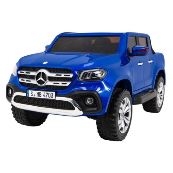 JOKO Elektrické autíčko Mercedes Benz X-Class 4x4, Lakované, MP4 LCD displej, dvojmiestne, Efekt HOJDANIA, penové kolesá, kožené