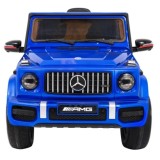 JOKO Elektrické autíčko Mercedes G63, Lakované, kožené sedadlo, penové kolesá, USB, MP3, modré