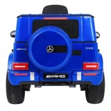 JOKO Elektrické autíčko Mercedes G63, Lakované, kožené sedadlo, penové kolesá, USB, MP3, modré