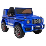 JOKO Elektrické autíčko Mercedes G63, Lakované, kožené sedadlo, penové kolesá, USB, MP3, modré
