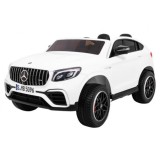 JOKO Elektrické autíčko Mercedes 4x4 GLC 63S, LCD Displej MP4, penové kolesá, kožené sedadlo, biele