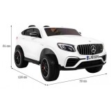 JOKO Elektrické autíčko Mercedes 4x4 GLC 63S, LCD Displej MP4, penové kolesá, kožené sedadlo, biele