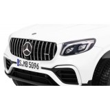 JOKO Elektrické autíčko Mercedes 4x4 GLC 63S, LCD Displej MP4, penové kolesá, kožené sedadlo, biele