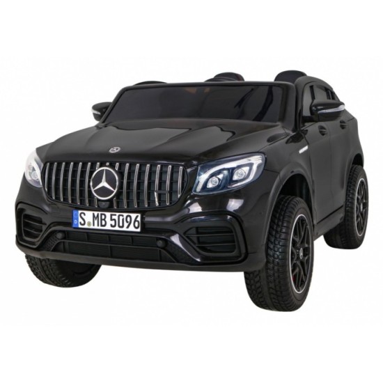 JOKO Elektrické autíčko Mercedes 4x4 GLC 63S, LCD Displej MP4, penové kolesá, kožené sedadlo, čierne
