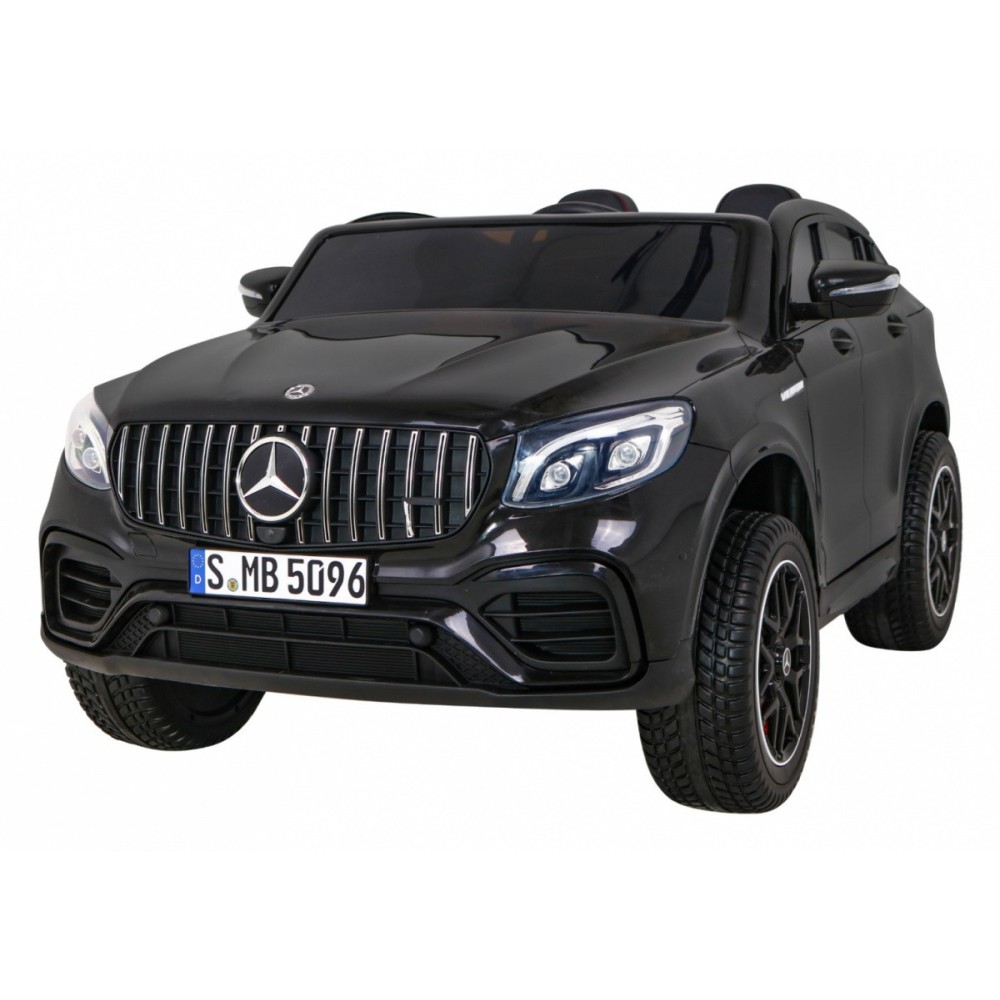 JOKO Elektrické autíčko Mercedes 4x4 GLC 63S, LCD Displej MP4, penové kolesá, kožené sedadlo, čierne