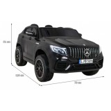 JOKO Elektrické autíčko Mercedes 4x4 GLC 63S, LCD Displej MP4, penové kolesá, kožené sedadlo, čierne