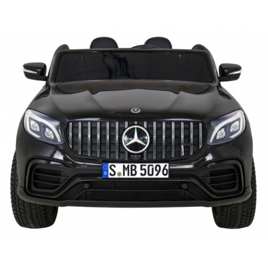 JOKO Elektrické autíčko Mercedes 4x4 GLC 63S, LCD Displej MP4, penové kolesá, kožené sedadlo, čierne