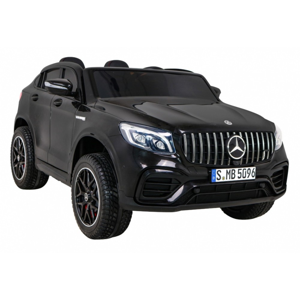 JOKO Elektrické autíčko Mercedes 4x4 GLC 63S, LCD Displej MP4, penové kolesá, kožené sedadlo, čierne