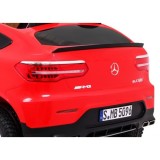 JOKO Elektrické autíčko Mercedes 4x4 GLC 63S, LCD Displej MP4, penové kolesá, kožené sedadlo, červené