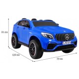 JOKO Elektrické autíčko Mercedes 4x4 GLC 63S, LCD Displej MP4, penové kolesá, kožené sedadlo, modré