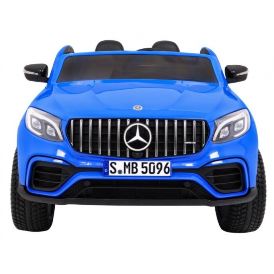 JOKO Elektrické autíčko Mercedes 4x4 GLC 63S, LCD Displej MP4, penové kolesá, kožené sedadlo, modré