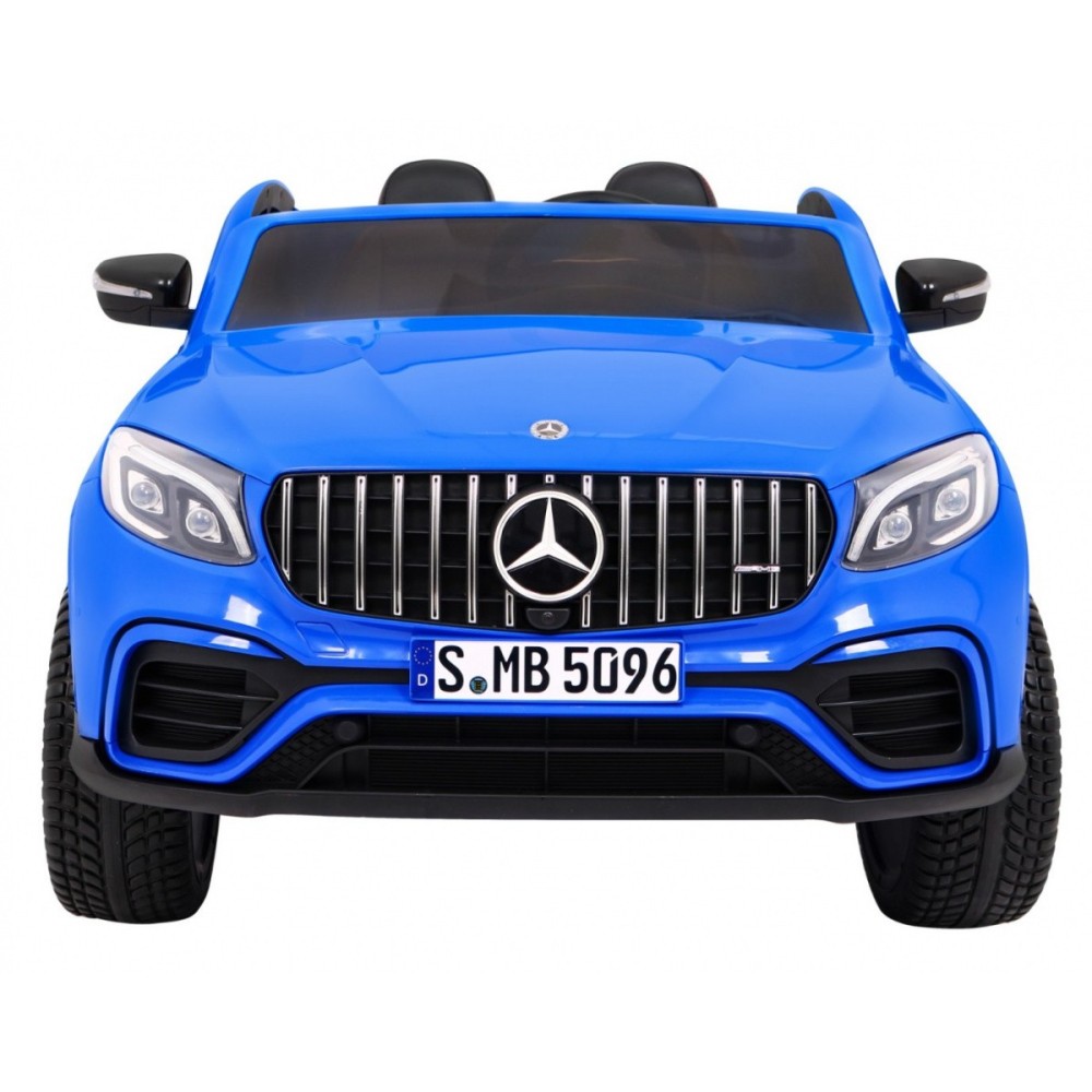 JOKO Elektrické autíčko Mercedes 4x4 GLC 63S, LCD Displej MP4, penové kolesá, kožené sedadlo, modré