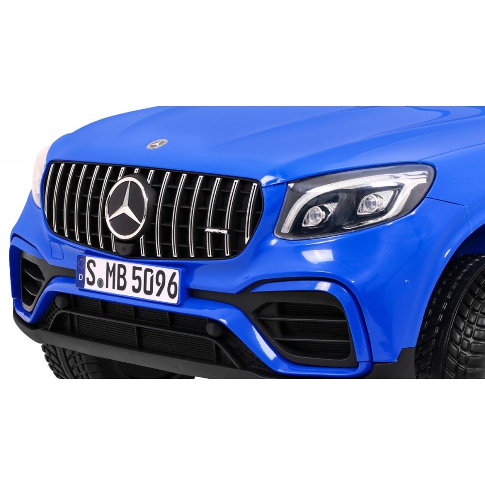JOKO Elektrické autíčko Mercedes 4x4 GLC 63S, LCD Displej MP4, penové kolesá, kožené sedadlo, modré