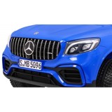 JOKO Elektrické autíčko Mercedes 4x4 GLC 63S, LCD Displej MP4, penové kolesá, kožené sedadlo, modré