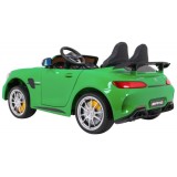 JOKO Elektrické autíčko Mercedes-Benz GT R 4x4, LAKOVANÉ, Dvojmiestne, Penové kolesá, kožené sedadlo, FM rádio, zelené