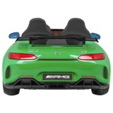 JOKO Elektrické autíčko Mercedes-Benz GT R 4x4, LAKOVANÉ, Dvojmiestne, Penové kolesá, kožené sedadlo, FM rádio, zelené
