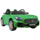 JOKO Elektrické autíčko Mercedes-Benz GT R 4x4, LAKOVANÉ, Dvojmiestne, Penové kolesá, kožené sedadlo, FM rádio, zelené