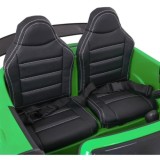 JOKO Elektrické autíčko Mercedes-Benz GT R 4x4, LAKOVANÉ, Dvojmiestne, Penové kolesá, kožené sedadlo, FM rádio, zelené